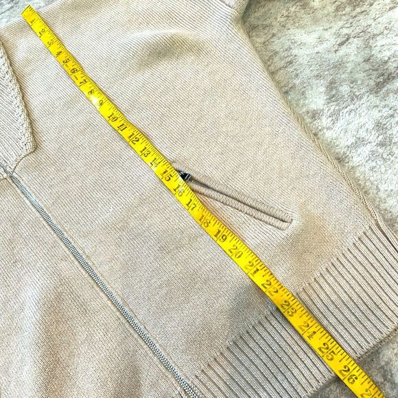 Trunk Project Beige Zip-Up Sweater oversized, medium - Picture 7 of 11